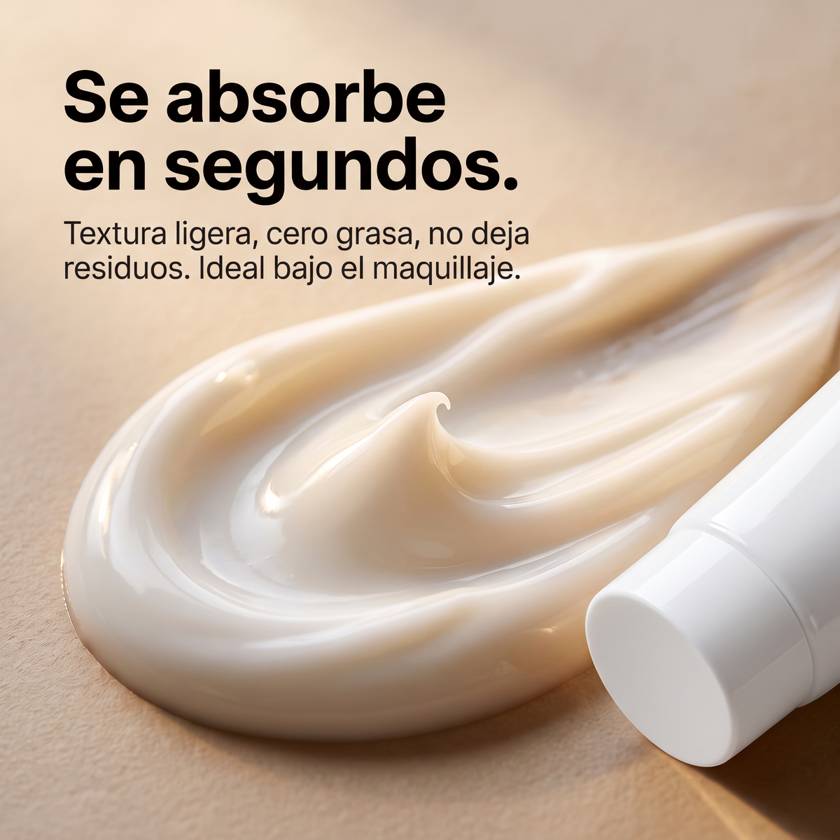 Textura ligera que se absorbe en segundos