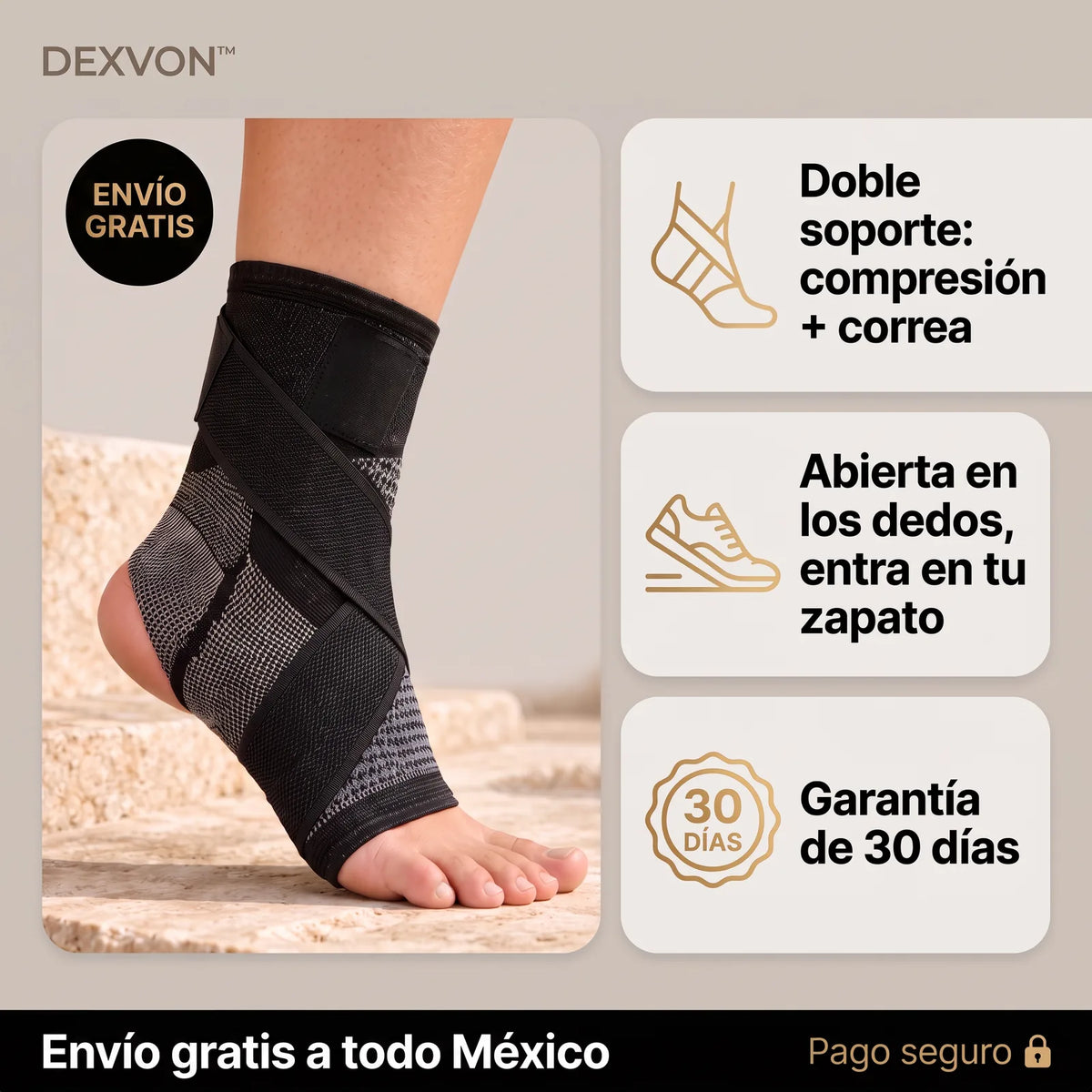 Dexvon™ - Tobillera de Compresión